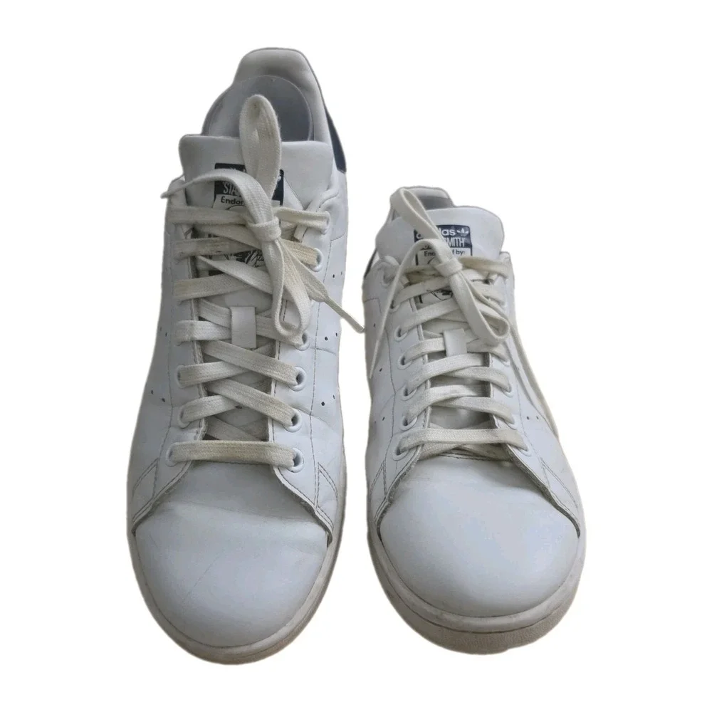 Adidas Men's Stan Smith Originals, Size 8 1/2  White/Navy Blue, FX5501